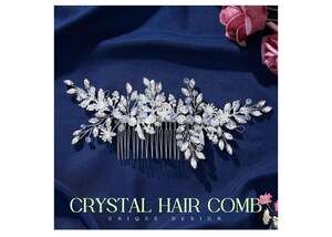 Silver Crystal Wedding Hair Comb Rhinestone Bridal Headpiece for Brides